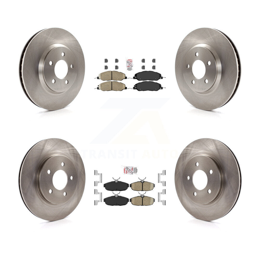 Kit de plaquettes en céramique et de rotors de frein à disque avant et arrière, pour Ford Mustang K8A-101438