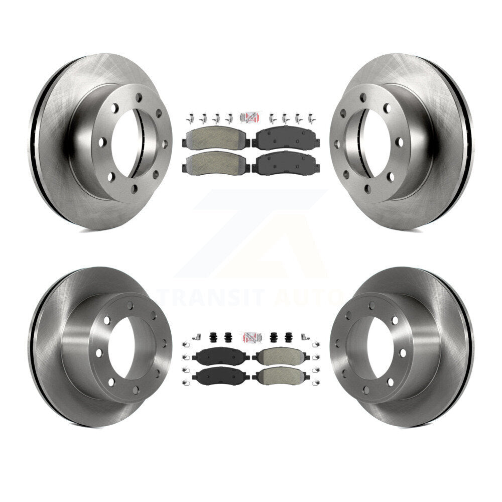 Kit de plaquettes semi-métalliques avant et arrière et Rotor de frein, pour Ford F-350 Super Duty F-25
