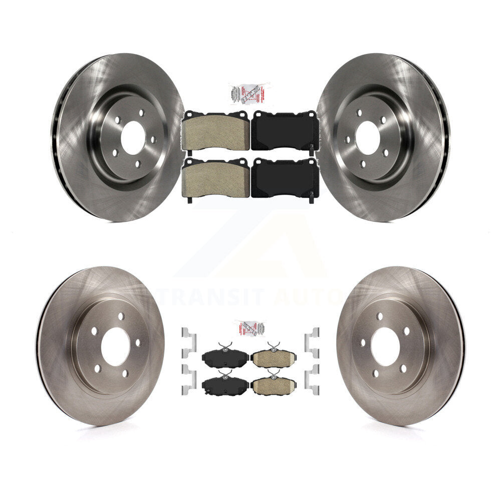 Kit de plaquettes en céramique et de rotors de frein à disque, semi-métalliques avant et arrière, pour Ford Mustang