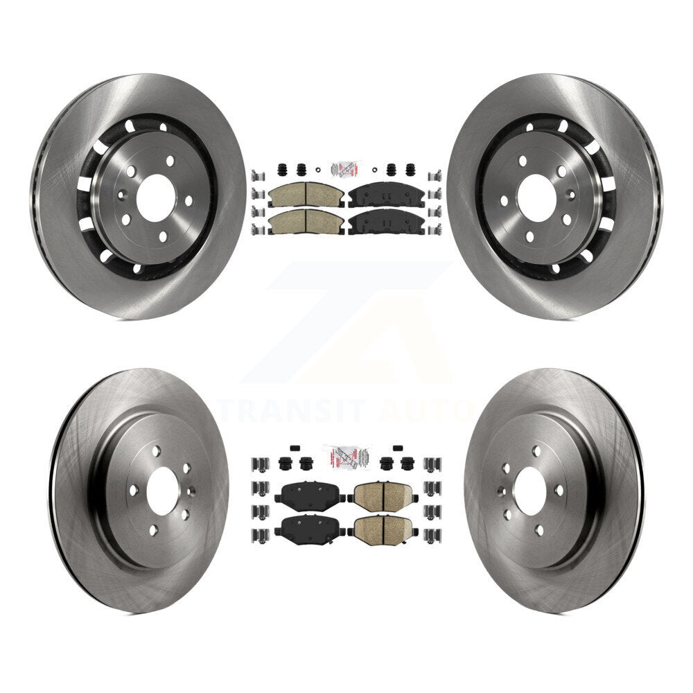 Kit de rotors de frein à plaquettes semi-métalliques avant et arrière en céramique, pour Ford Explorer Flex MK