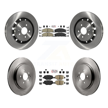 Kit de rotors de frein à plaquettes semi-métalliques avant et arrière en céramique, pour Ford Explorer Flex MK