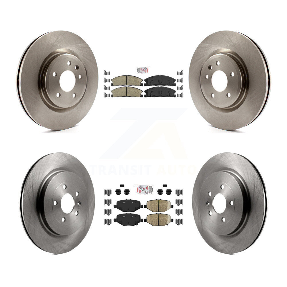 Kit de rotors de frein à plaquettes semi-métalliques avant et arrière en céramique pour 13 Ford Explorer Spor