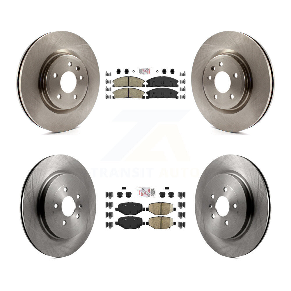 Kit de rotors de frein à plaquettes semi-métalliques avant et arrière en céramique pour 13 Ford Explorer Spor