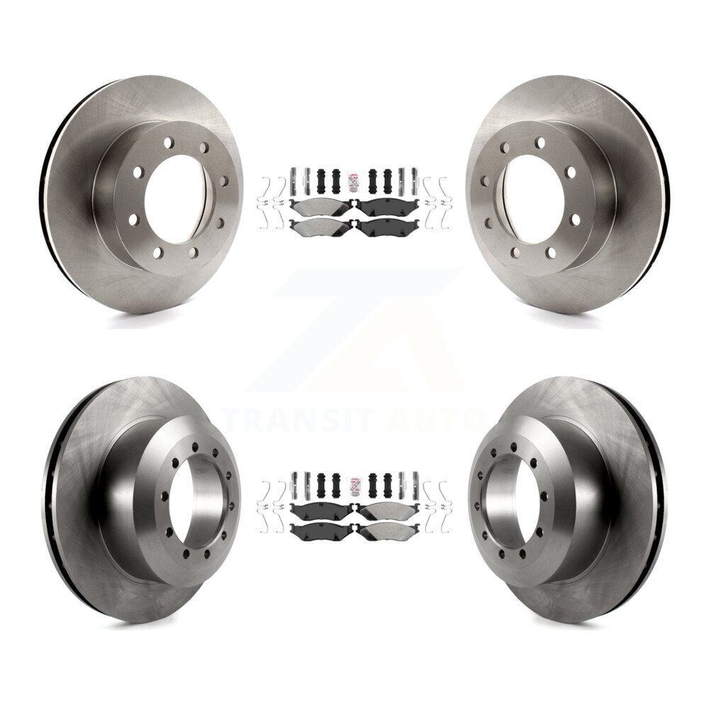 Kit de plaquettes semi-métalliques avant et arrière et Rotor de frein, pour Ford E-550 Super Duty F-45