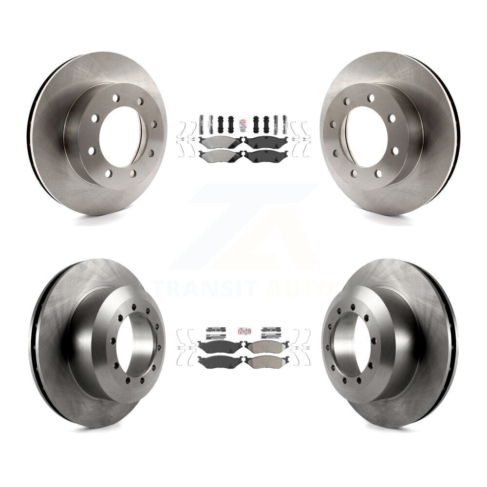Kit de plaquettes semi-métalliques avant et arrière et Rotor de frein, pour Ford E-550 Super Duty F-45