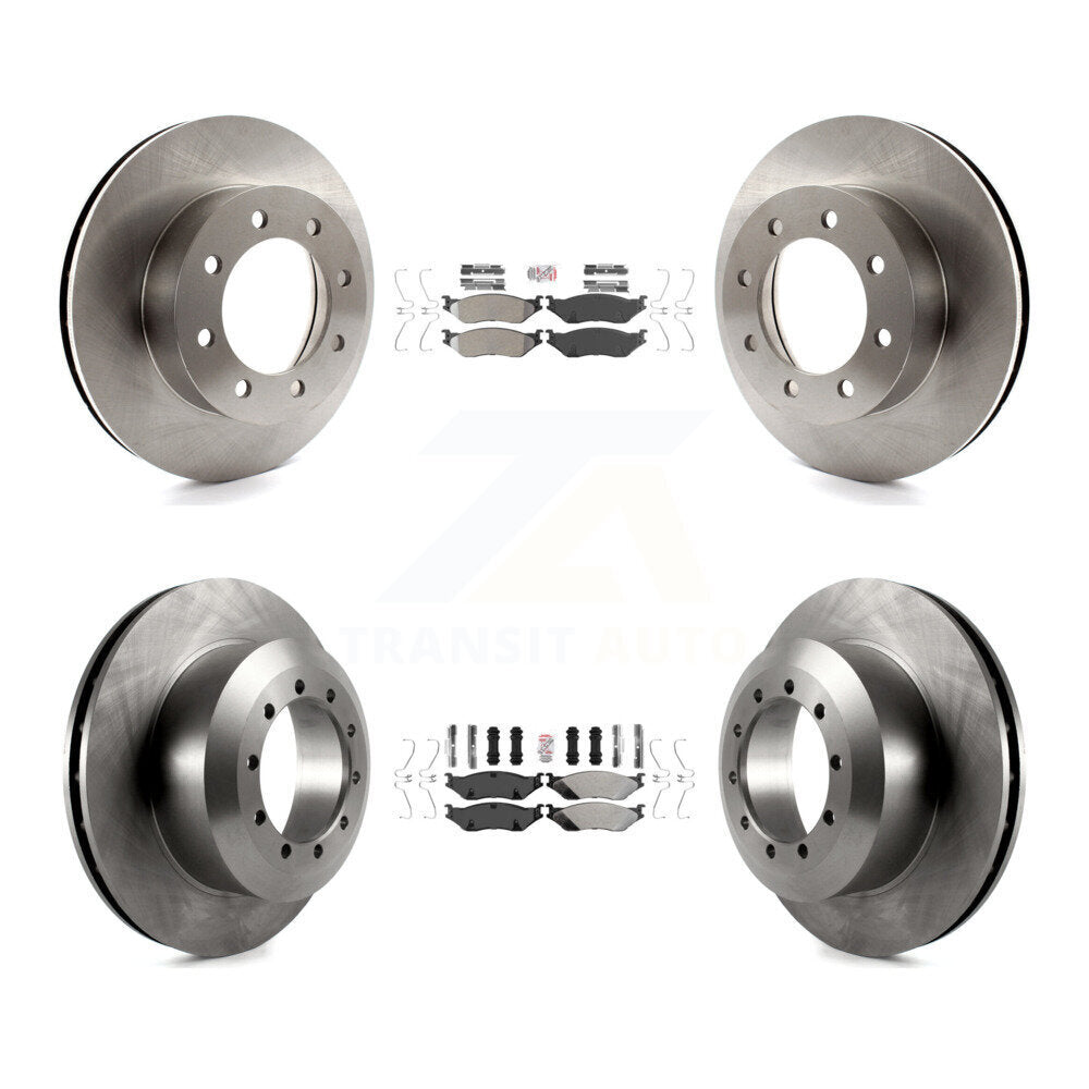 Kit de plaquettes semi-métalliques avant et arrière et Rotor de frein, pour Ford E-550 Super Duty F-45