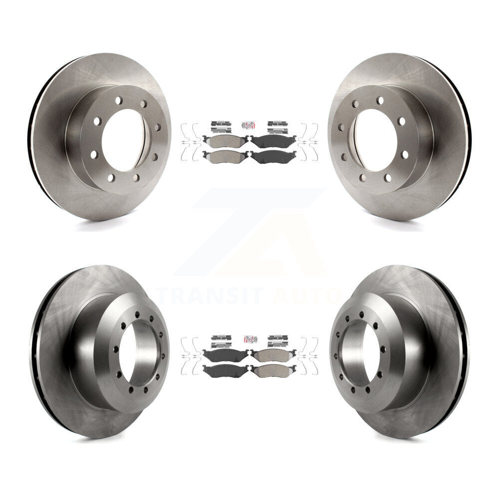 Kit de plaquettes semi-métalliques avant et arrière et Rotor de frein, pour Ford E-550 Super Duty F-45