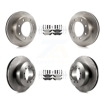 Kit de plaquettes semi-métalliques avant et arrière et Rotor de frein, pour Ford F-450 Super Duty F-55