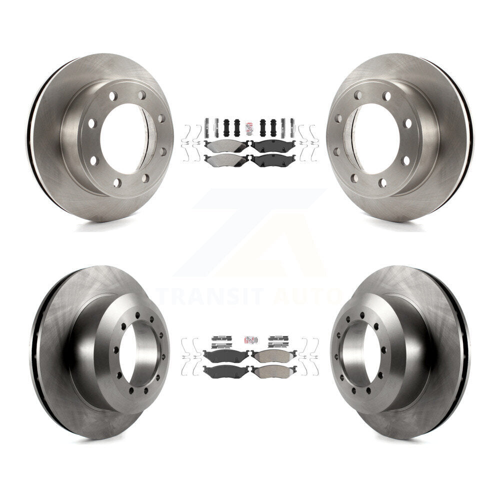 Kit de plaquettes semi-métalliques avant et arrière et Rotor de frein, pour Ford F-450 Super Duty F-55