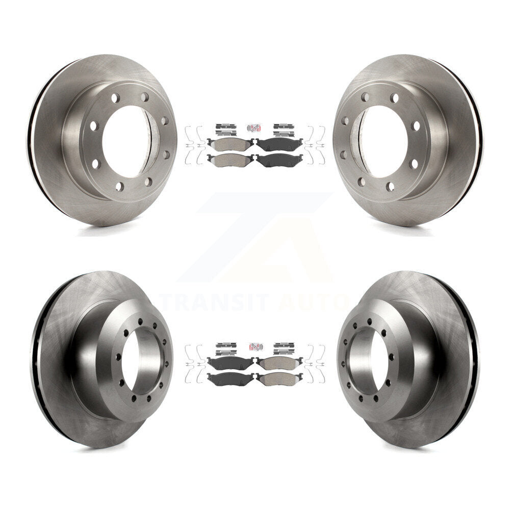 Kit de plaquettes semi-métalliques avant et arrière et Rotor de frein, pour Ford F-450 Super Duty F-55