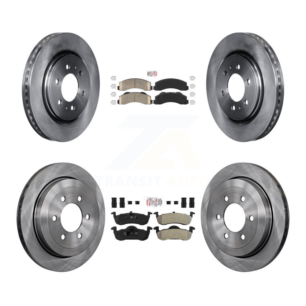 Kit de Rotor de frein à plaquettes semi-métalliques avant et arrière en céramique, pour Ford Expedition Lincol
