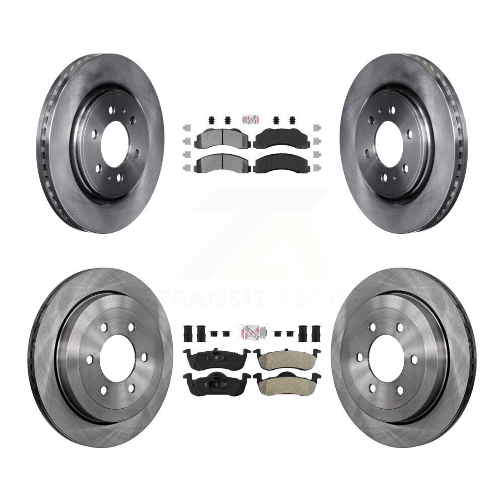 Kit de rotors de frein à disque et plaquettes semi-métalliques avant et arrière, pour Ford Expedition Lincol