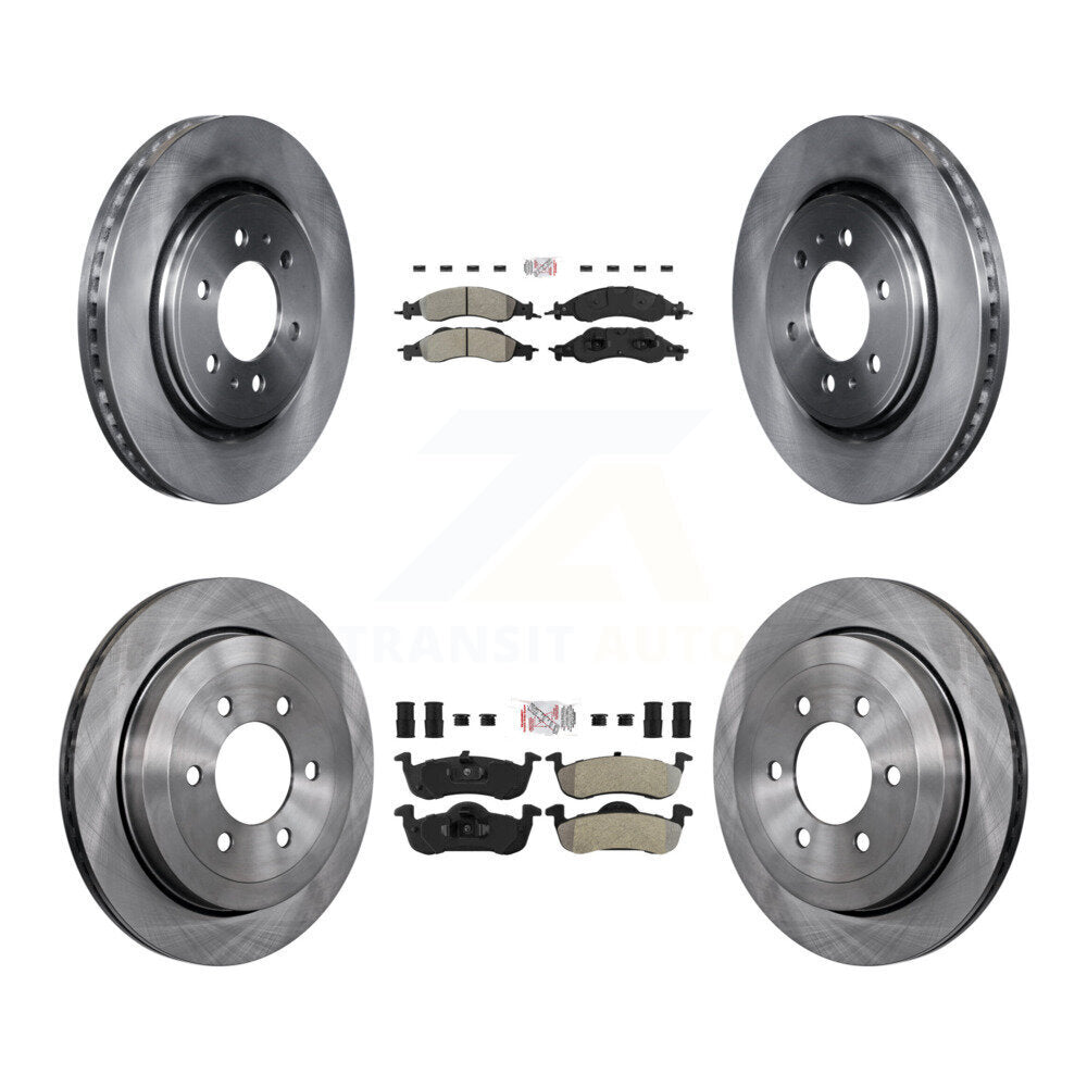 Kit de rotors de frein à disque et plaquettes semi-métalliques avant et arrière, pour Ford Expedition Lincol
