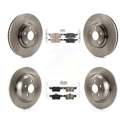 Kit de plaquettes semi-métalliques avant et arrière en céramique et rotor de frein pour Lincoln Continenta