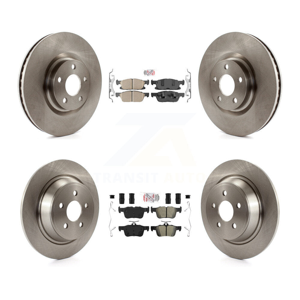 Kit de plaquettes semi-métalliques avant et arrière en céramique et rotor de frein pour Lincoln Continenta
