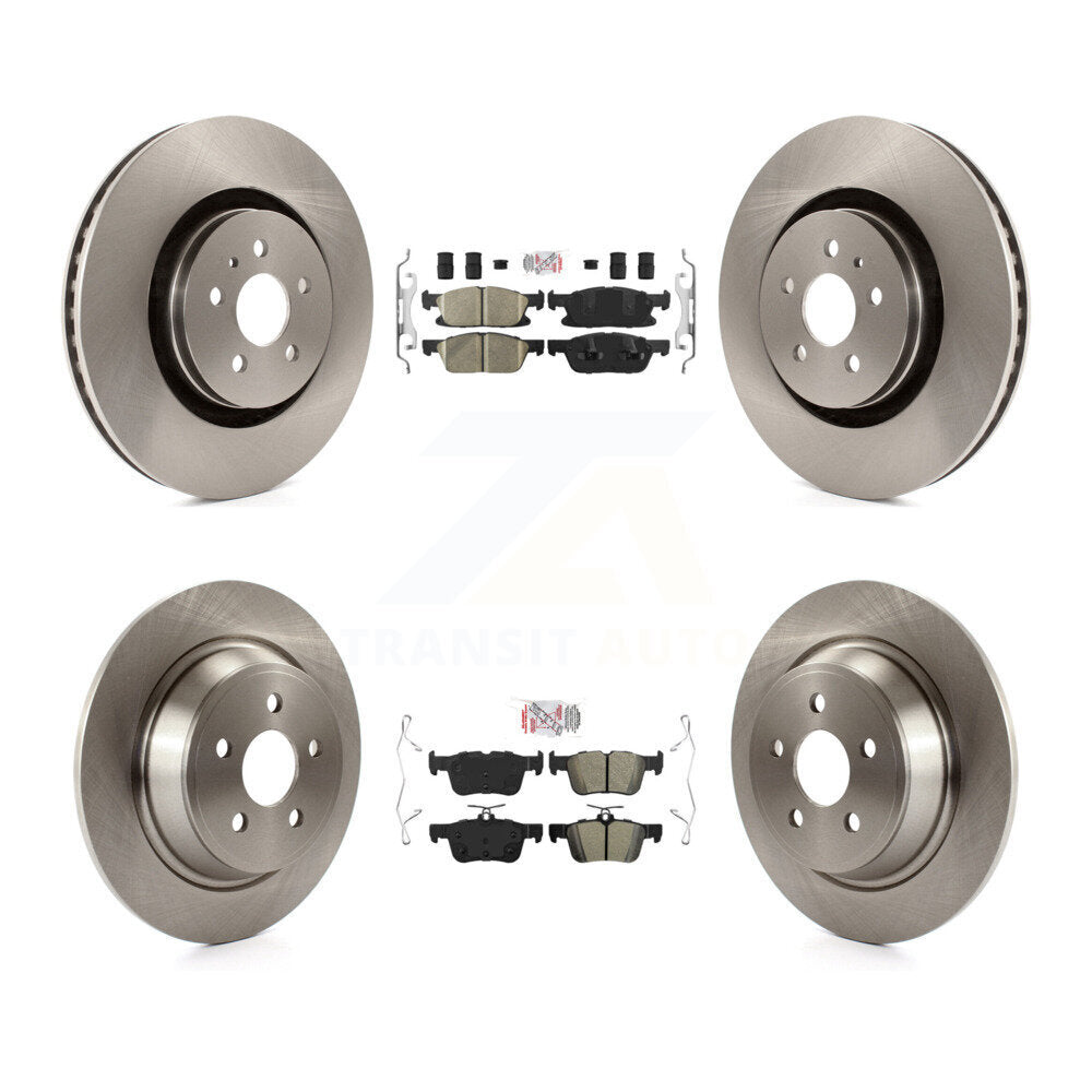 Kit de plaquettes semi-métalliques et de Rotor de frein avant et arrière en céramique, pour Ford Edge Lincoln MK