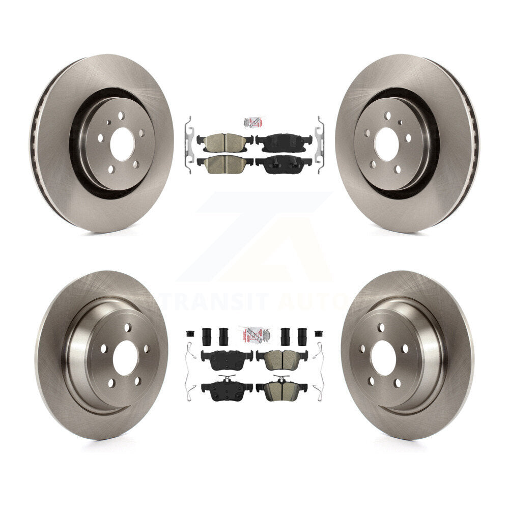 Kit de plaquettes semi-métalliques et de Rotor de frein avant et arrière en céramique, pour Ford Edge Lincoln MK