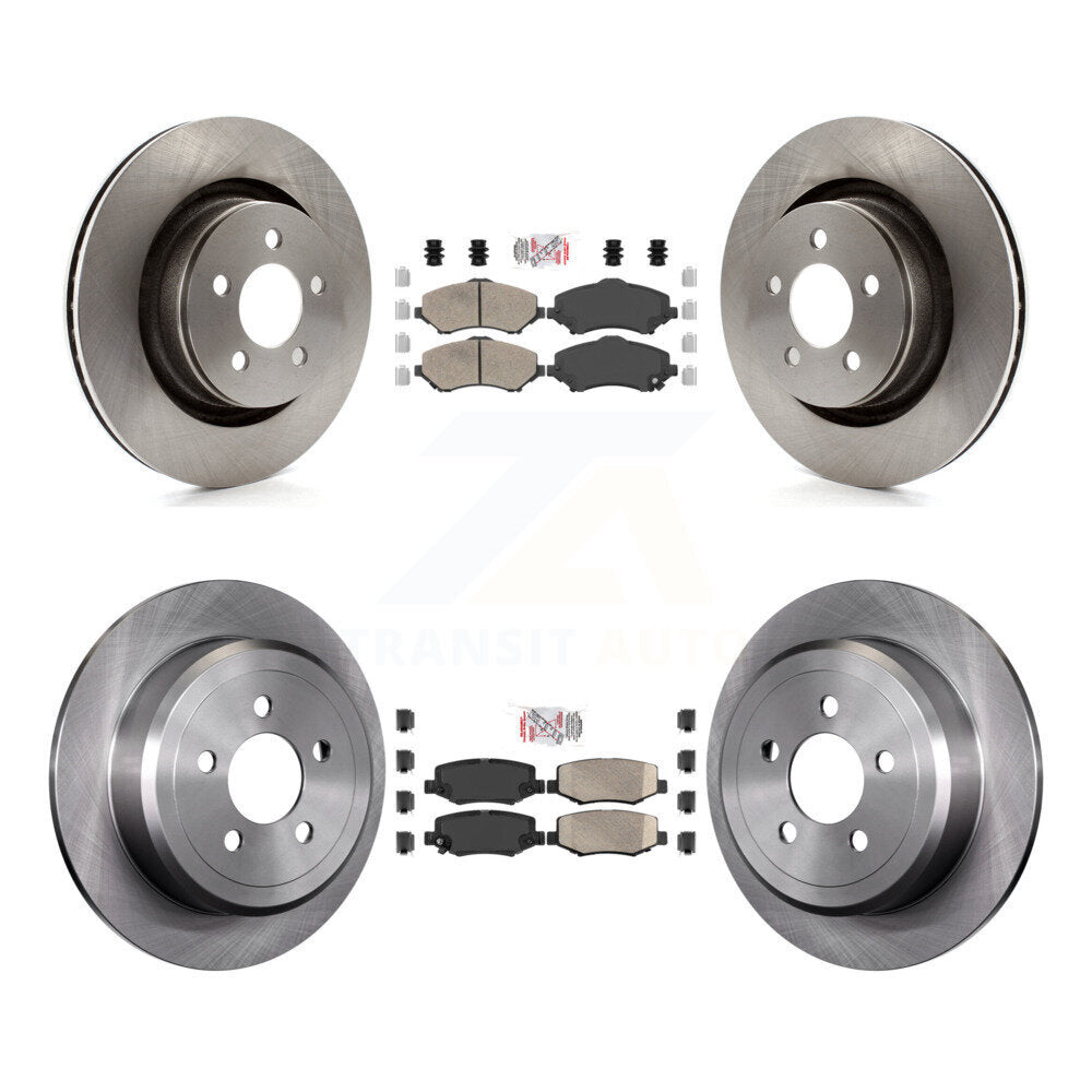 Kit de plaquettes en céramique et de rotors de frein à disque avant et arrière, pour Jeep Liberty Dodge Nitro