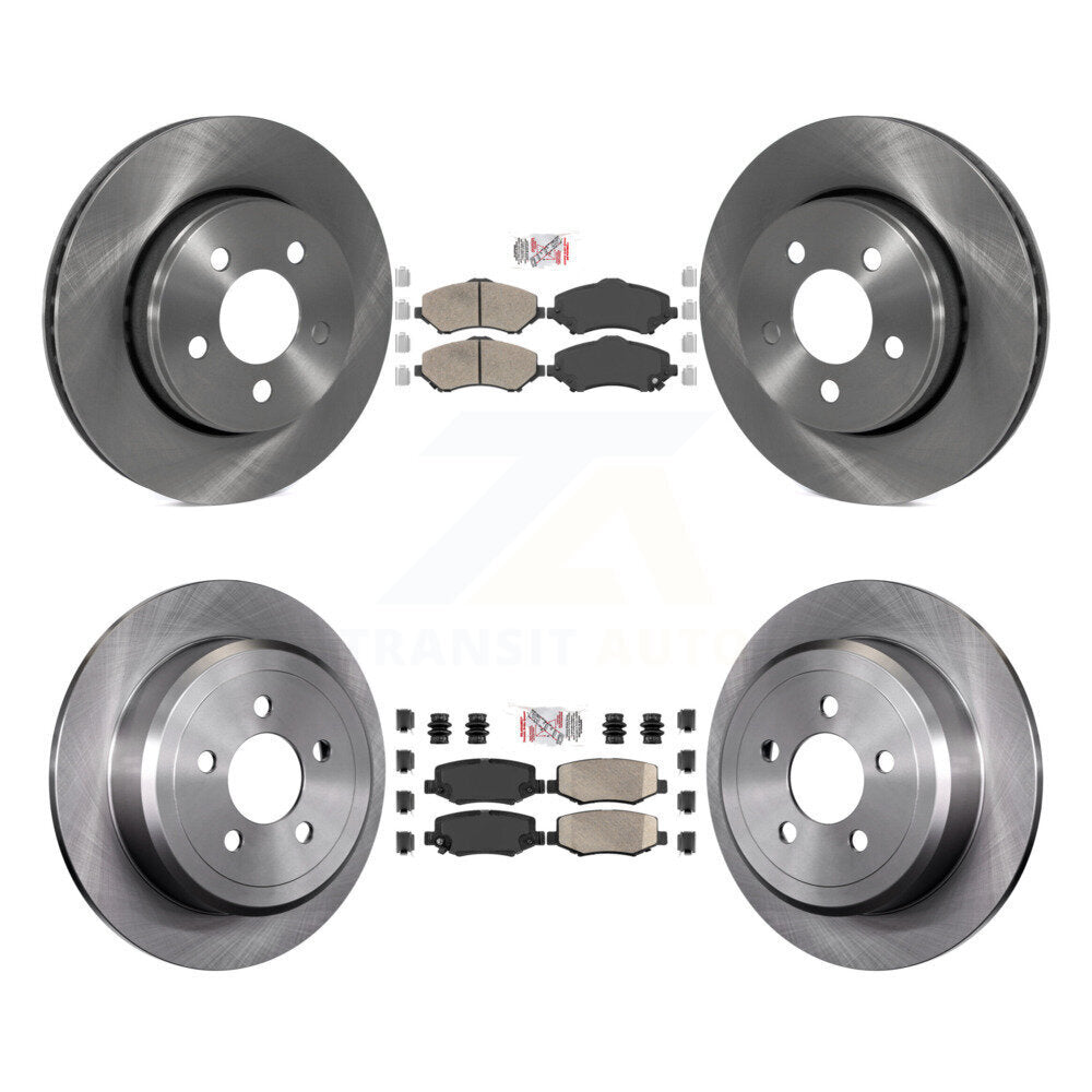 Kit de plaquettes en céramique et de rotors de frein à disque avant et arrière, pour Jeep Liberty Dodge Nitro