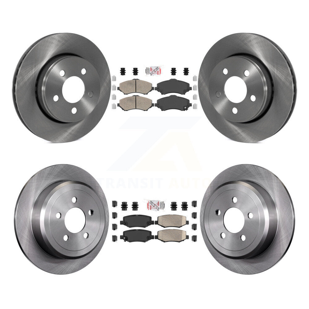 Kit de plaquettes en céramique et de rotors de frein à disque avant et arrière, pour Jeep Liberty Dodge Nitro