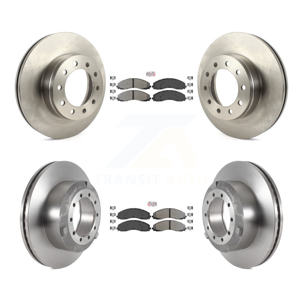 Kit de plaquettes semi-métalliques avant et arrière et Rotor de frein, pour Ford F-450 Super Duty F-55