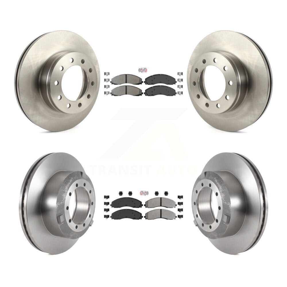 Kit de plaquettes semi-métalliques avant et arrière et Rotor de frein, pour Ford F-450 Super Duty F-55