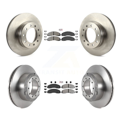 Kit de plaquettes semi-métalliques avant et arrière et Rotor de frein, pour Ford F-450 Super Duty F-55