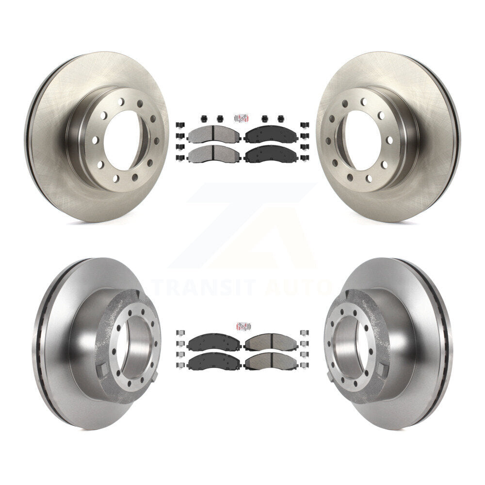 Kit de plaquettes semi-métalliques avant et arrière et Rotor de frein, pour Ford F-450 Super Duty F-55