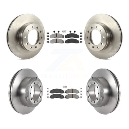 Kit de plaquettes semi-métalliques avant et arrière et Rotor de frein, pour Ford F-450 Super Duty F-55