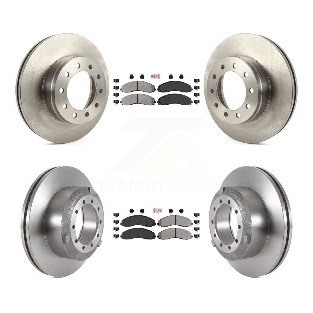Kit de plaquettes semi-métalliques avant et arrière et Rotor de frein, pour Ford F-450 Super Duty F-55