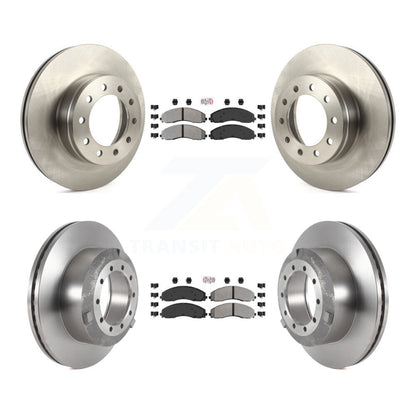 Kit de plaquettes semi-métalliques avant et arrière et Rotor de frein, pour Ford F-450 Super Duty F-55