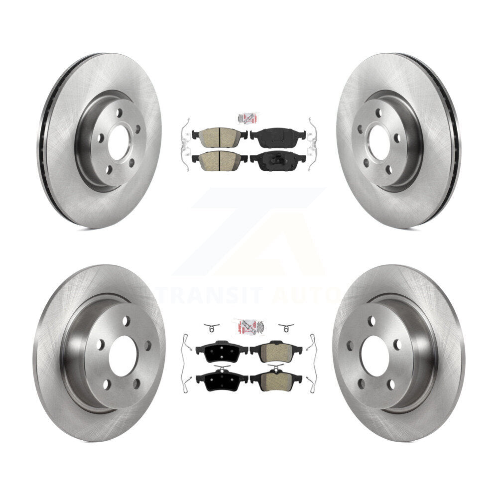 Kit de plaquettes et disques de frein semi-métalliques avant et arrière en céramique, pour Ford Transit Connect