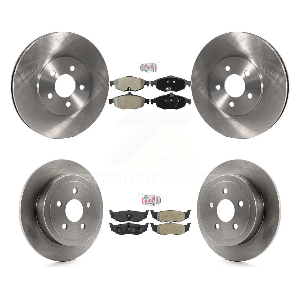 Kit de rotors de frein à plaquettes semi-métalliques avant et arrière, pour Chrysler Sebring Dodge Stratu