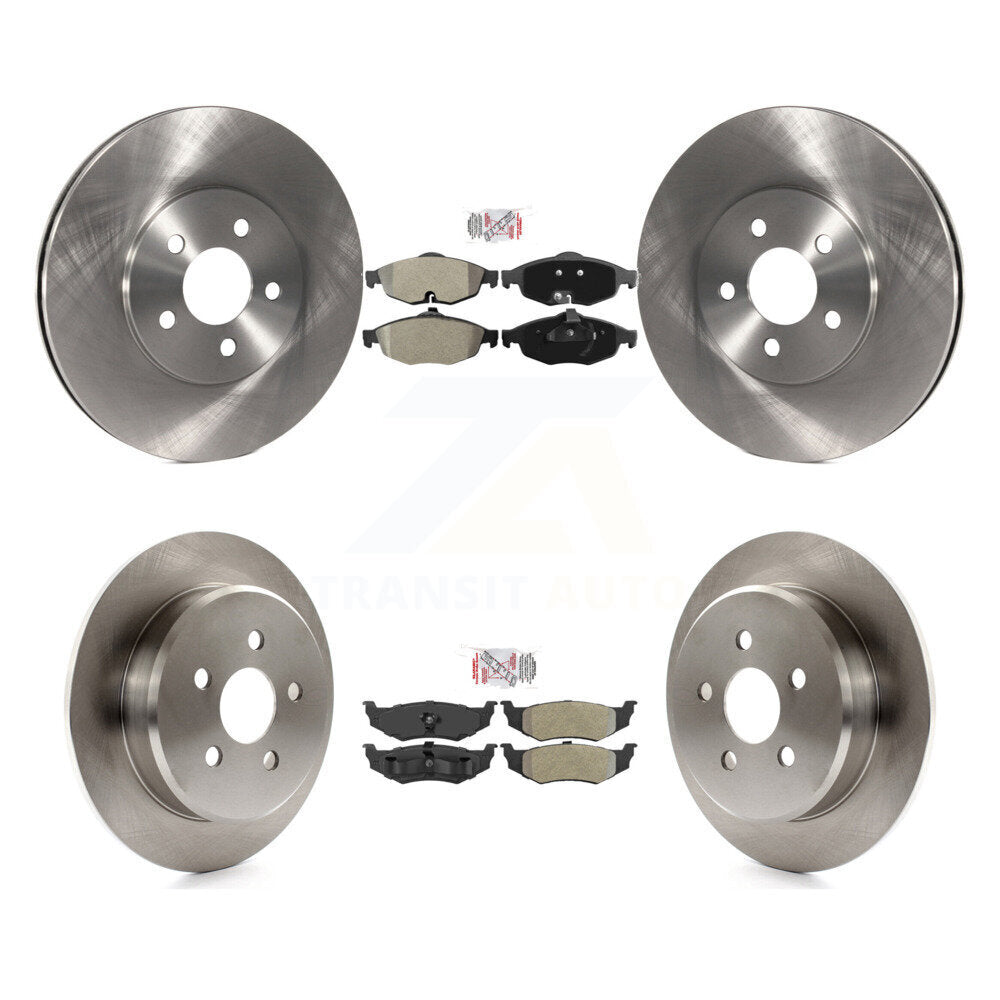 Kit de rotors de frein à plaquettes semi-métalliques avant et arrière, pour Chrysler Sebring Dodge Stratu