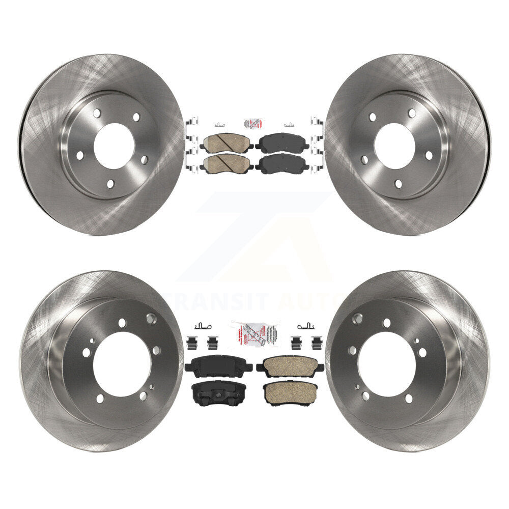 Kit de plaquettes en céramique et de rotors de frein à disque avant et arrière, pour Mitsubishi Lancer