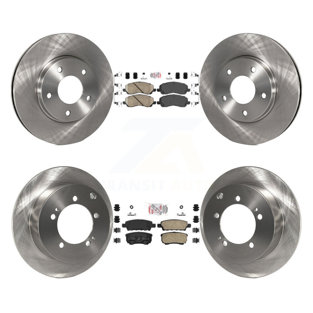 Kit de plaquettes en céramique et de rotors de frein à disque avant et arrière, pour Mitsubishi Lancer