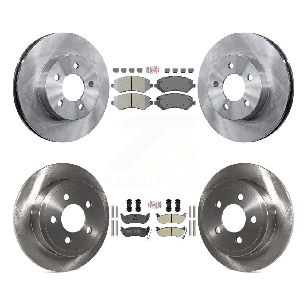 Kit de plaquettes semi-métalliques avant et arrière et Rotor de frein à disque pour Jeep Libert 2003 – 2007
