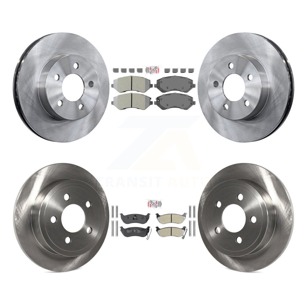 Kit de plaquettes semi-métalliques avant et arrière et Rotor de frein à disque pour Jeep Libert 2003 – 2007