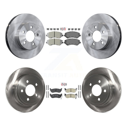 Kit de plaquettes semi-métalliques avant et arrière et Rotor de frein à disque pour Jeep Libert 2003 – 2007
