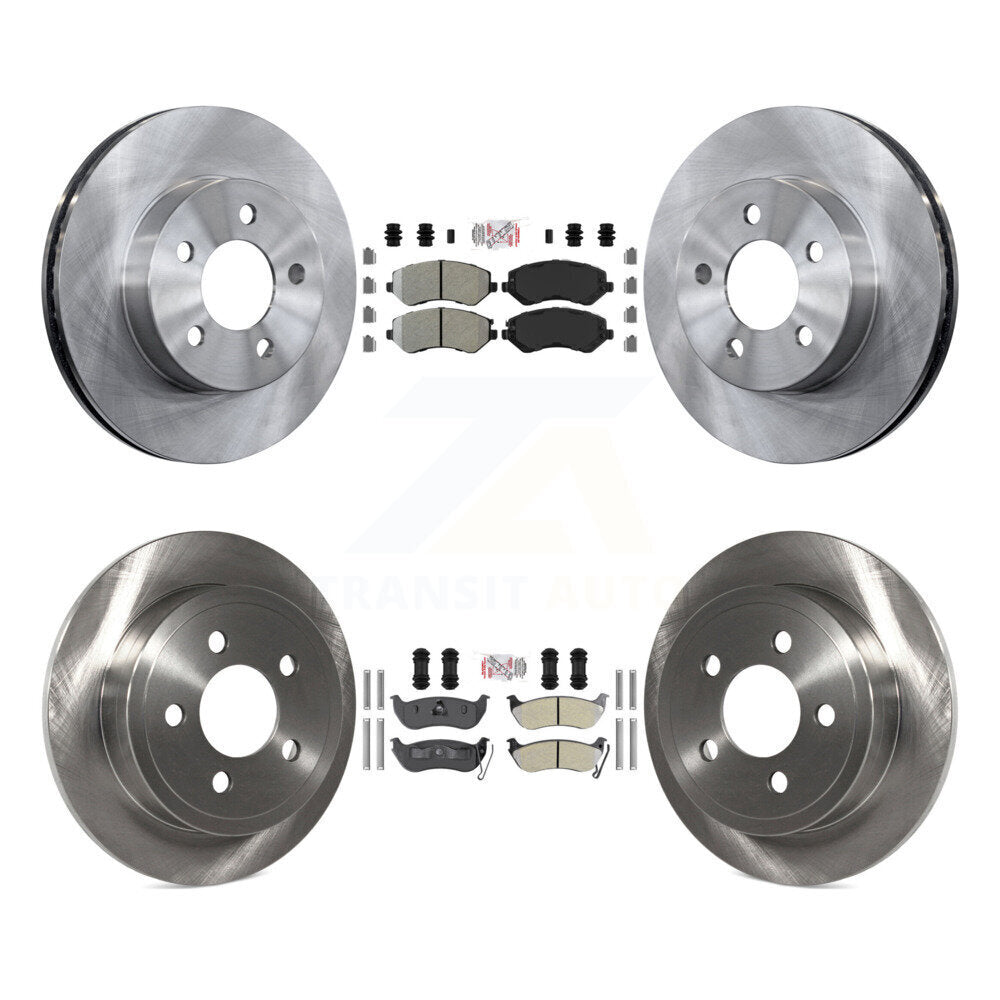 Kit de plaquettes semi-métalliques avant et arrière et Rotor de frein à disque pour Jeep Libert 2003 – 2007