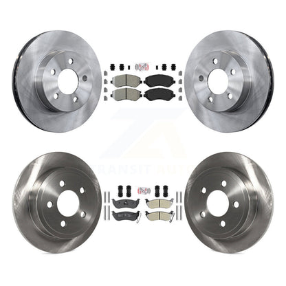 Kit de plaquettes semi-métalliques avant et arrière et Rotor de frein à disque pour Jeep Libert 2003 – 2007