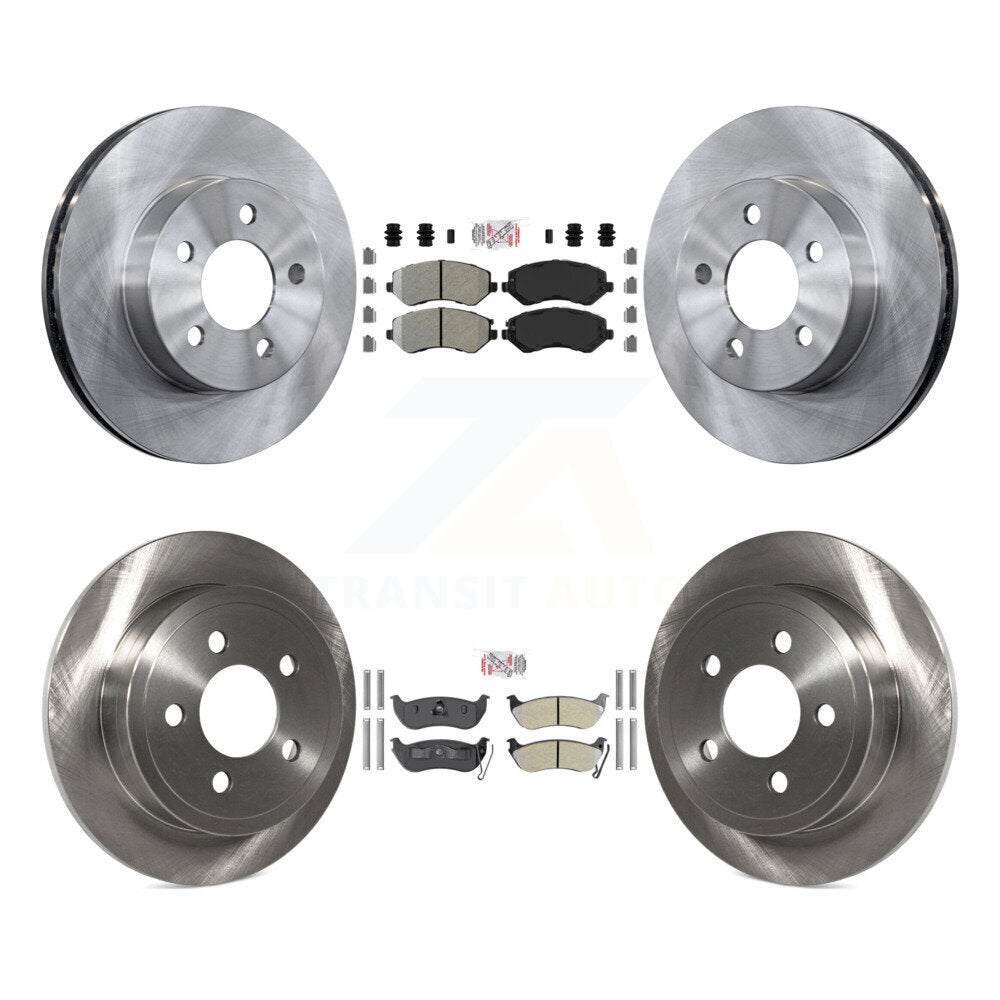 Kit de plaquettes semi-métalliques avant et arrière et Rotor de frein à disque pour Jeep Libert 2003 – 2007