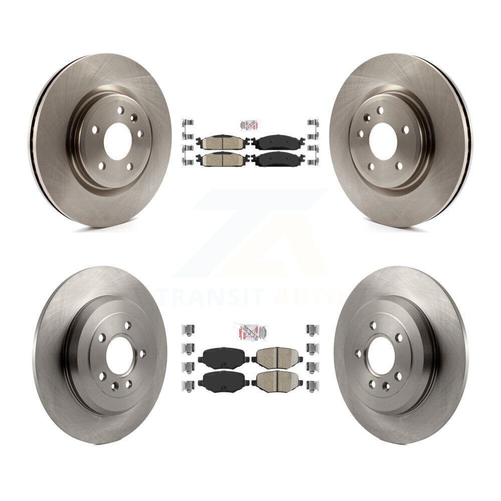 Kit de plaquettes en céramique et de rotors de frein à disque avant et arrière, pour Lincoln MKS 2009 – 2010