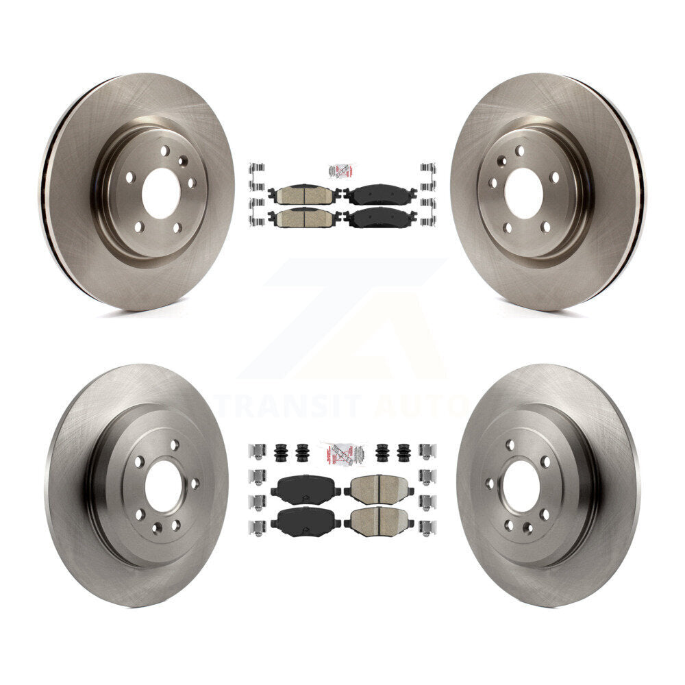 Kit de plaquettes en céramique et de rotors de frein à disque avant et arrière, pour Lincoln MKS 2009 – 2010