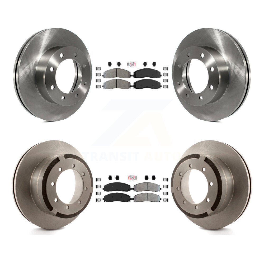 Kit de plaquettes semi-métalliques avant et arrière et Rotor de frein, pour Ford F-350 Super Duty F-25