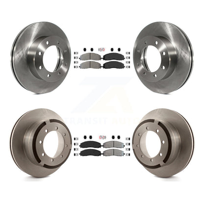Kit de plaquettes semi-métalliques avant et arrière et Rotor de frein, pour Ford F-350 Super Duty F-25