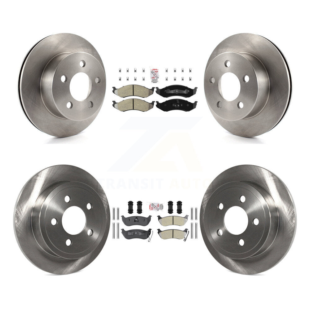 Kit de plaquettes semi-métalliques avant et arrière et disques de frein pour Jeep Wrangler TJ