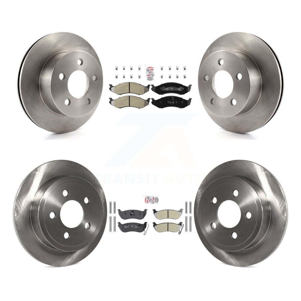 Kit de plaquettes semi-métalliques avant et arrière et disques de frein pour Jeep Wrangler TJ