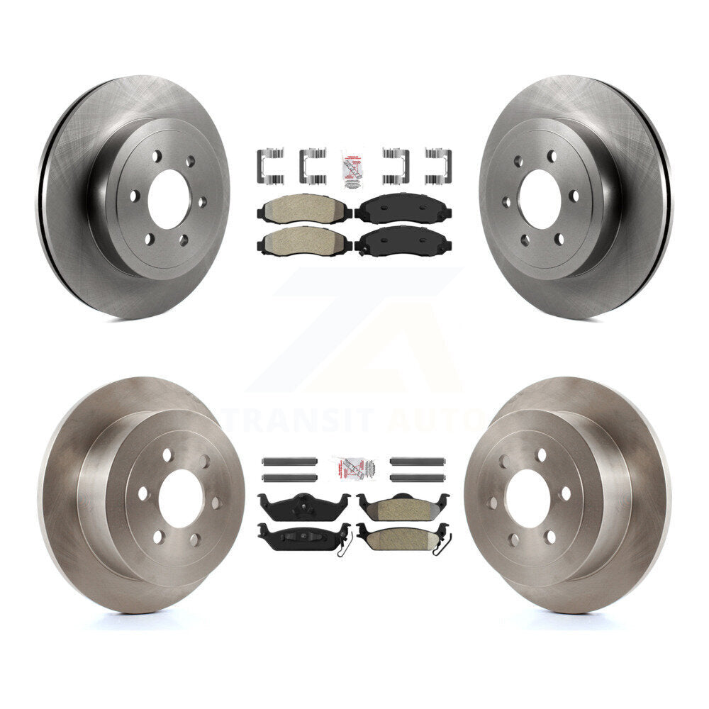 Kit de plaquettes semi-métalliques avant et arrière et Rotor de frein à disque pour Dodge Dakot 2003 – 2004