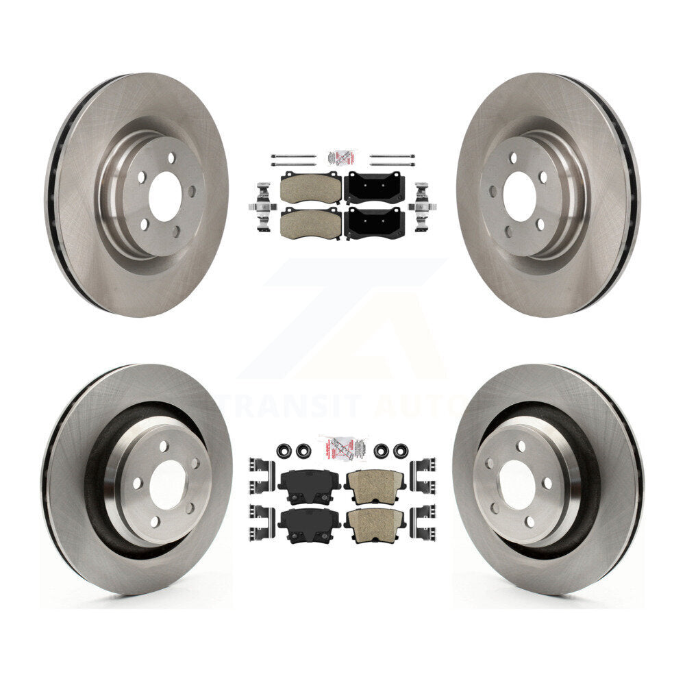 Kit de rotors de frein à disque et plaquettes en céramique semi-métalliques avant et arrière pour Dodge Charge